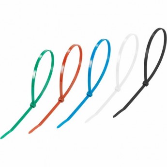 Хомут-стяжка REXANT нейлоновая 300x4.8 мм цветная, 25 шт.