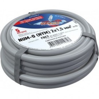 Кабель REXANT NUM-O 2x1.5 мм² силовой медный 10 м Кабель REXANT NUM-O 2x1.5 мм² силовой медный 10 м