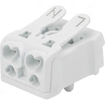 Клемма пружинная соединительная REXANT КСП 2-полюсная с монтажными ножками (100 шт./уп.) Клемма пружинная соединительная REXANT КСП 2-полюсная с монтажными ножками (100 шт./уп.)