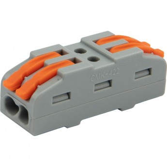 Клемма REXANT СМК 222-422 проходная 2 полюса (0,08-4 мм²), серая (25 шт./уп.) Клемма REXANT СМК 222-422 проходная 2 полюса (0,08-4 мм²), серая (25 шт./уп.)