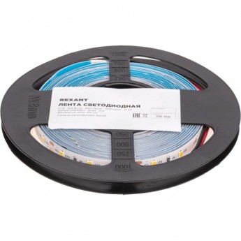Лента светодиодная REXANT 12В, SMD2835, 9,6Вт/м, 60 LED/м, 4000K, 8 мм, 5 м, IP20 Лента светодиодная REXANT 12В, SMD2835, 9,6Вт/м, 60 LED/м, 4000K, 8 мм, 5 м, IP20