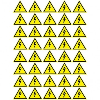 Наклейка REXANT знак электробезопасности «Опасность поражения электротоком» 50х50х50 мм 50шт. Наклейка REXANT знак электробезопасности «Опасность поражения электротоком» 50х50х50 мм 50шт.