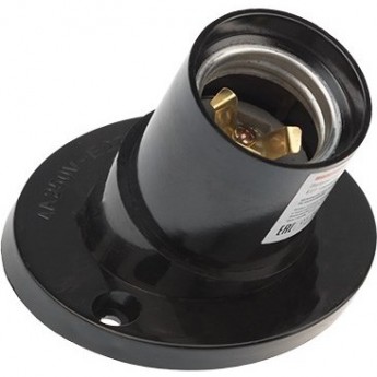 Патрон REXANT Е27 карболитовый настенный наклонный черный Патрон REXANT Е27 карболитовый настенный наклонный черный