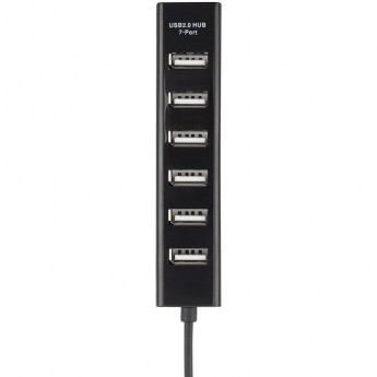 Разветвитель USB REXANT на 7 портов черный