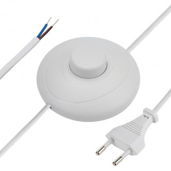 Сетевой шнур REXANT с напольным переключателем 2х0.75 мм² 2.5 м белый Сетевой шнур REXANT с напольным переключателем 2х0.75 мм² 2.5 м белый