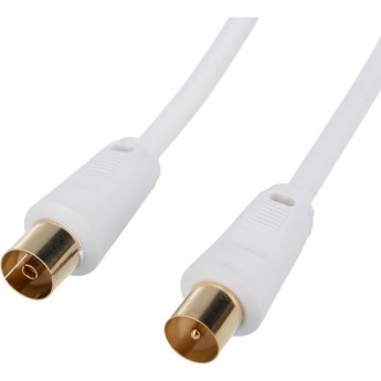 Шнур REXANT ТВ гнездо - ТВ штекер 5 м белый