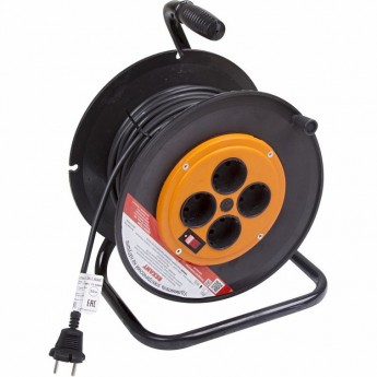 Удлинитель на катушке REXANT 30 м 4 розетки 2х1.0 мм² с вкл. Удлинитель на катушке REXANT 30 м 4 розетки 2х1.0 мм² с вкл.